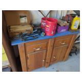 Pine Cabinet with Contents