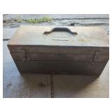 Metal Toolbox with Assorted Hand Tools
