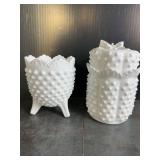 Fenton Milk glass Hobnail Set