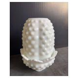Vintage Fenton White Milk Glass Fairy Lamp