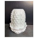 Fairy Lamp Milk glass Hobnail