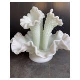 Fenton Hobnail 3 Horn Epergne