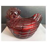 Cracker Barrel Ruby Red Hen on Nest