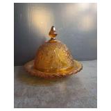 Indiana Glass Amber Butter Dish