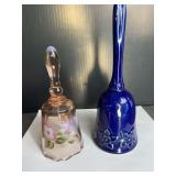 Anniversary Fenton Bell and Blue Ceramic Bell
