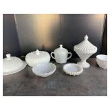 Nice Collection of Milk Glass Items