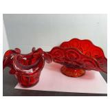 Moon and Stars Fruit Bowl and Art Glass Vase