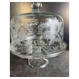 Princess House Heritage Pattern Cake Plate and Cover