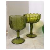 Vintage Green Glassware