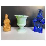 Mosser Glass Company Figures and Art Glass Urn
