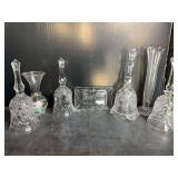 Cut and Pressed Glass Bells and Vases