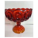 L.E.Smith Amberina Fruit Bowl