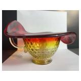 Vintage Kahawha Amberina Bowl