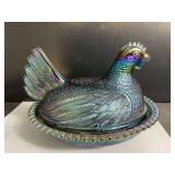 Carnival Glass Hen on Best