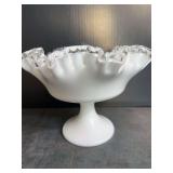 Fenton Silver Crest Fluted Compote