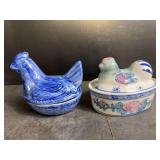 Ceramic Hens on Nest