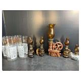 Vintage Mini Lanterns and Glasses