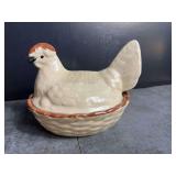 Hen on Nest Pottery Style