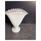 Fenton Silver Crest Fan Vase