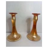 Iridescent Golden Candlholders