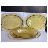 Depression Glass Bowl and Platters
