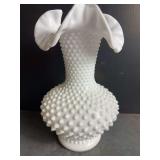 Fenton Hobnail Milk glass vase