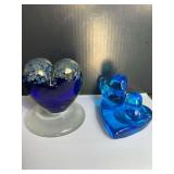 Blown Glass Hearts and Birds