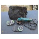 Makita 9514B 4-Inch Angle Grinder with Voyager Tool Bag and Assorted Discs
