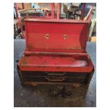 Metal Tool Box with Two Drawers and Removable Tray