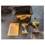 DeWalt 20V Max Cordless Tool Set with Drill, Impact Driver, Battery, and Accessories