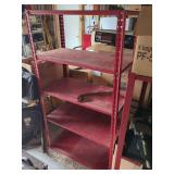 Red Metal Industrial Storage Shelving Unit