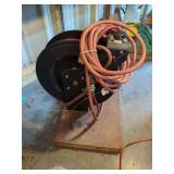 Retractable Air Hose Reel with Red Rubber Hose