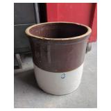 Two-Tone Glazed Stoneware Crock with Number 6 Stamp