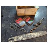 Chainsaw Parts Assortment with Oregon Chains and Guide Bar