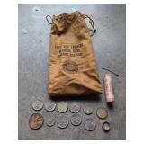 United States Coins, Currency Bag, and 14K Gold Ring