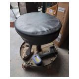 Rolling Shop Stool with Storage Tray
