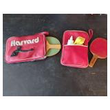 Harvard Table Tennis Paddle Set with Seemiller Rackets and Carrying Cases