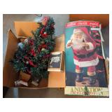 Coca-Cola Animated Santa Figure, Hallmark Star Trek Ornament, and Christmas Decor Assortment