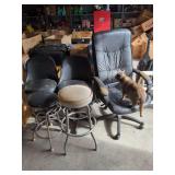 Seating Collection Including Office Chair and Stools
