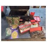 Craftsman Metal Toolbox with Assorted Hardware, Drill Bits, and Diamond Blades