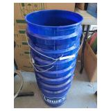 Seven Lowe's 5-Gallon Plastic Buckets