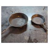 Set of Two Cast Iron Skillets