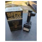 Sunpak Thyristor Auto 555 Handle Mount Flash with Original Box