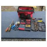 Craftsman Tool Bag with Assorted Hand Tools and Drill Bit Sets