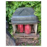 Agri-Fab Mow-N-Vac Housing with Two Fuel Containers and Two Garden Sprayers