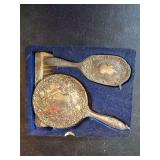 Three-Piece Vanity Set with Embossed Metal Handles