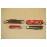 4 Good Used Utility Knives,