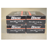 4 Boxes Of 50 Each CCI Blazer 9MM Luger Ammo,