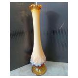 Fenton Opalescent Bud Swung Vase