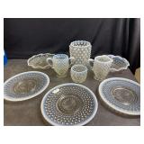 Fenton Opalescent Hobnail Dishes